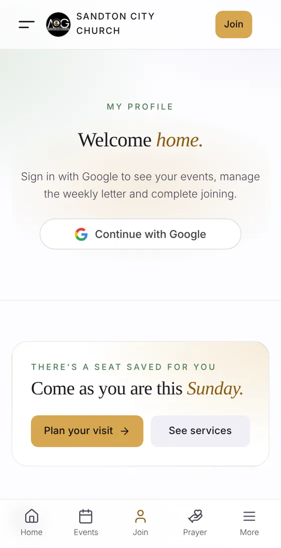 Screenshot: Sign in