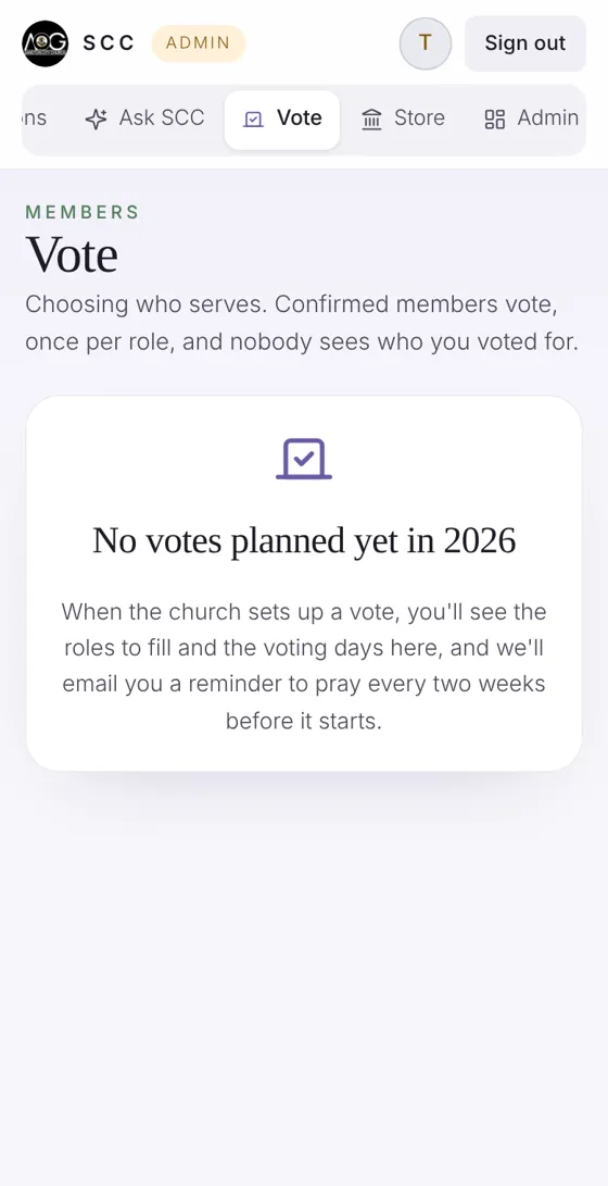 Screenshot: Vote