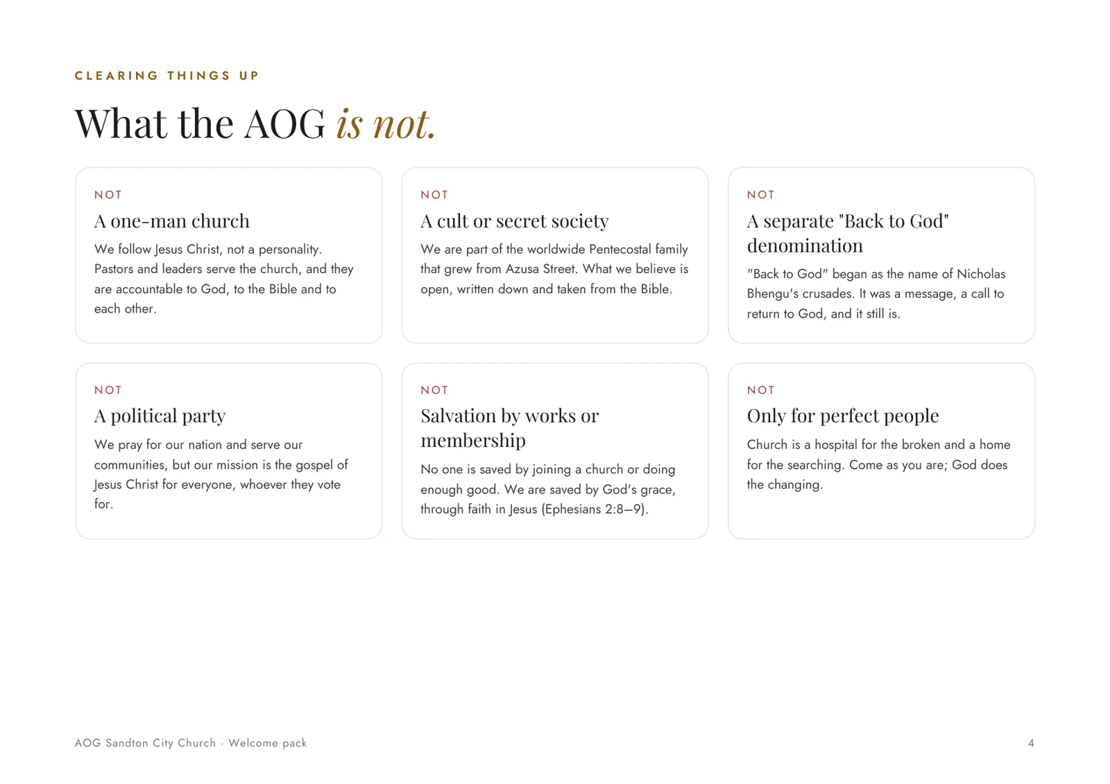 What the AOG is not